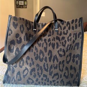 Clare V Cocoa Pablo Cat Suede Simple tote